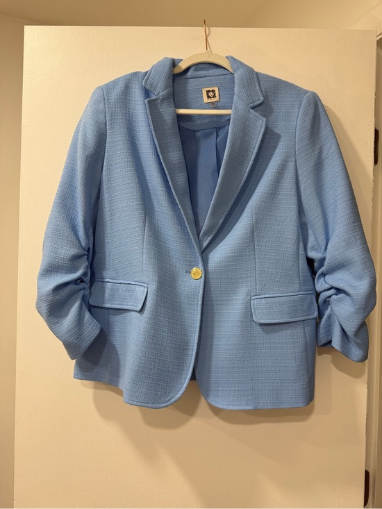 Anne Klein Other - Anne Klein Light Blue Single-Button Women's Blazer